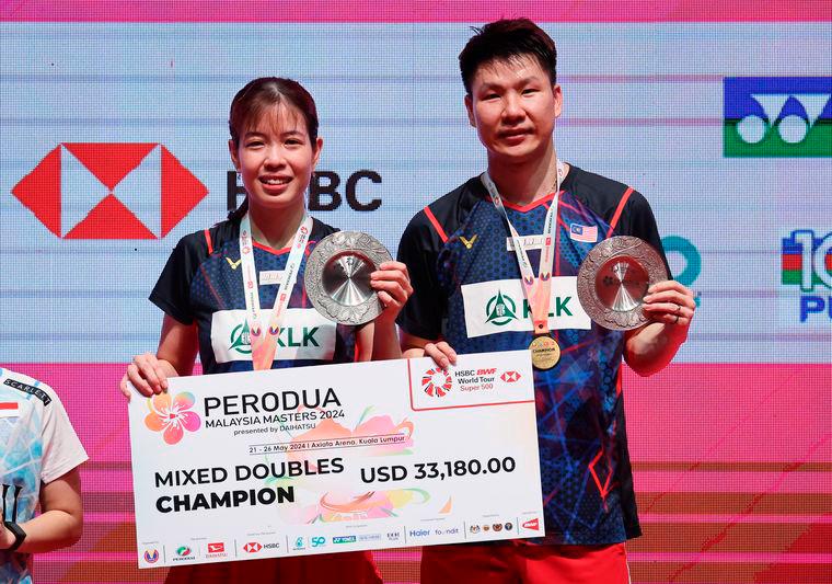 Mixed doubles pair Goh Soon Huat and Shevon Jemie Lai won the Malaysia Masters 2024 title at the Axiata Arena here today - BERNAMApix