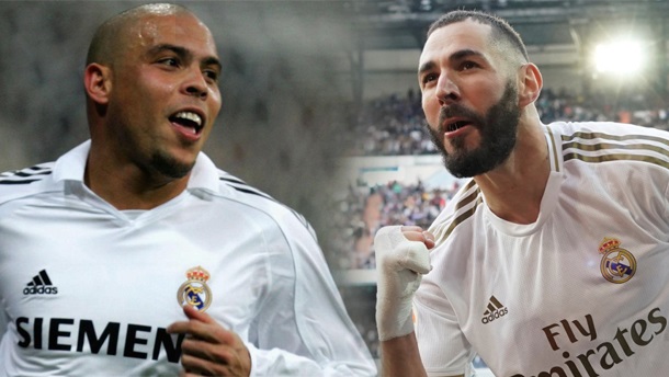 Brazilian legend Ronaldo (left) and Karim Benzema.
