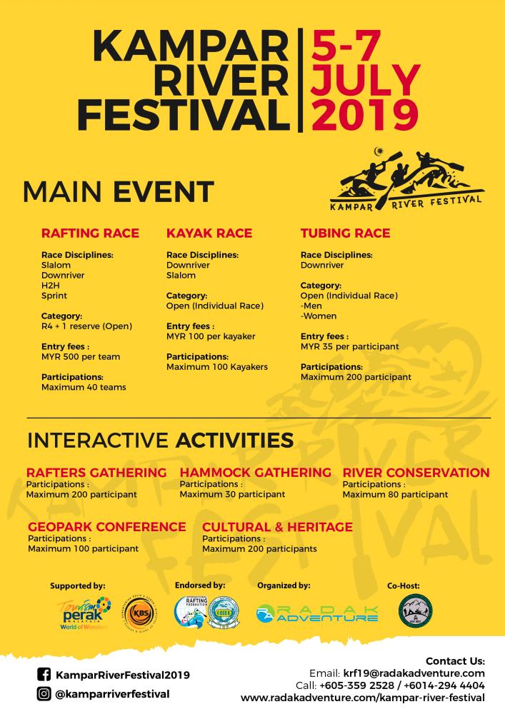 Sungai Kampar Festival 2019 from July 5 to 7