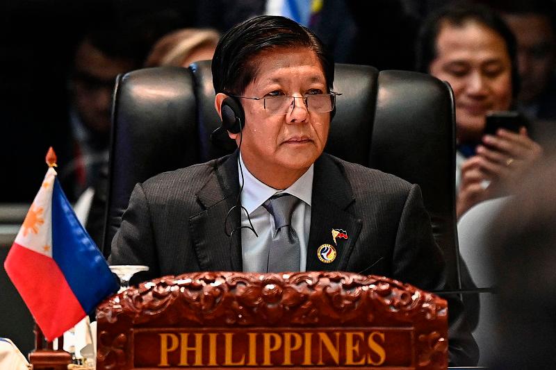 Philippines’ President Ferdinand Marcos Jr attends the 25th ASEAN-South Korea Summit during the 44th and 45th Association of Southeast Asian Nations (ASEAN) Summits in Vientiane on October 10, 2024. - NHAC NGUYEN / AFP