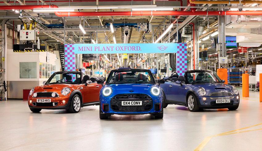 Mini plant Oxford resumes production of Mini Cooper convertible