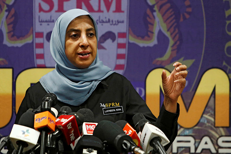 Malaysian Anti-Corruption Commission (MACC) Chief Commissioner Latheefa Koya, speaking at a press conference in Putrajaya, on June 21, 2019. — Reuters