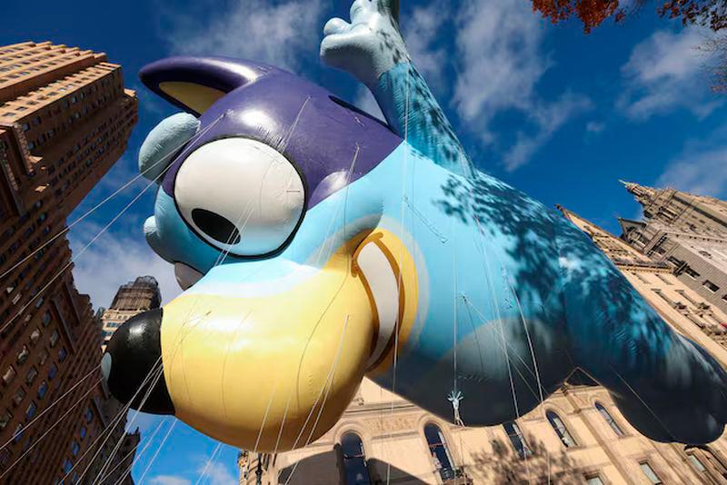 Bluey balloon flies during the 97th Macy’s Thanksgiving Day Parade in Manhattan, New York City - REUTERSpix