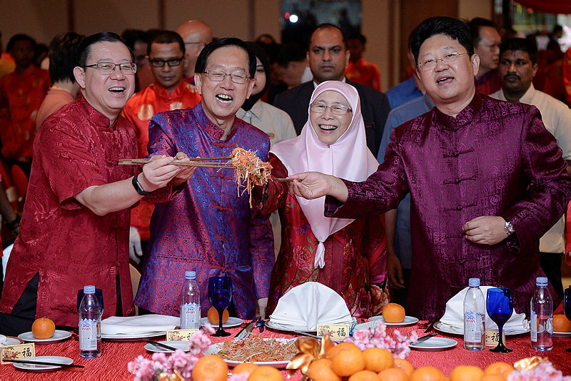 From left: Finance Minister Lim Guan Eng, President of Malaysia-China Chamber of Commerce Tan Yew Sing, Deputy Prime Minister Datuk Seti Dr Wan Azizah Wan Ismail and China’s ambassador to Malaysia, Bai Tian, during a Lunar New Year ceremony, on Feb 16, 2019. — Bernama