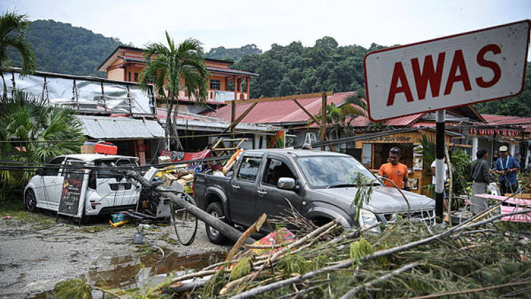 The aftermath of Typhoon Lekima that hit on Friday, Aug 9. — Bernama