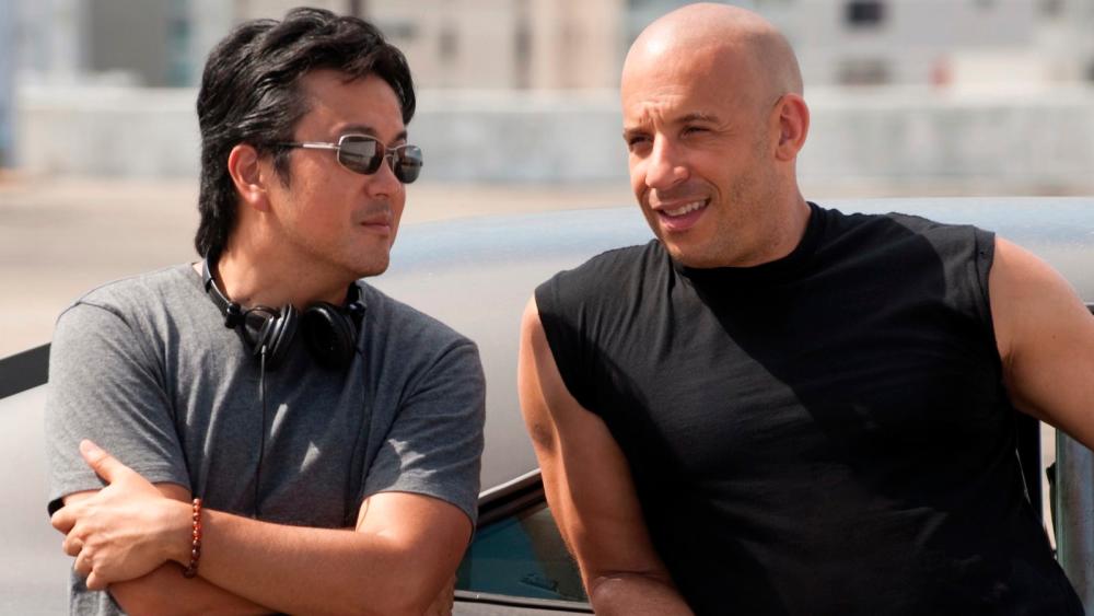 Director Justin Lin (left) and ‘Fast &amp; Furious’ franchise star and producer Vin Diesel.