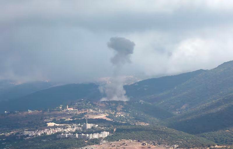 Smoke billows over southern Lebanon, amid ongoing cross-border hostilities between Hezbollah and Israeli forces, as pictured from Marjayoun - REUTERSpix