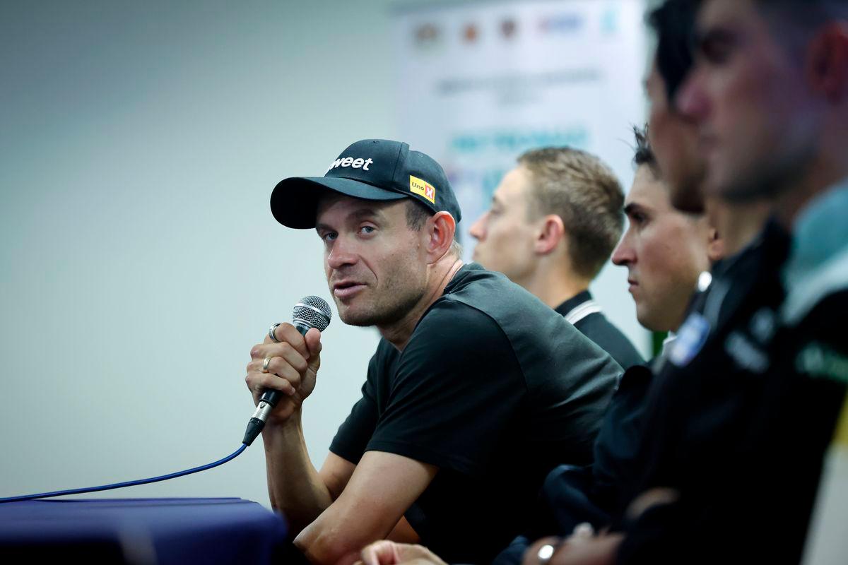 Pelumba Uno-X Mobility, Alexander Kristoff bercakap pada sidang media menjelang peringkat pertama perlumbaan Petronas Le Tour de Langkawi (LTdL) Malaysia 2025 hari ini. - fotoBERNAMA