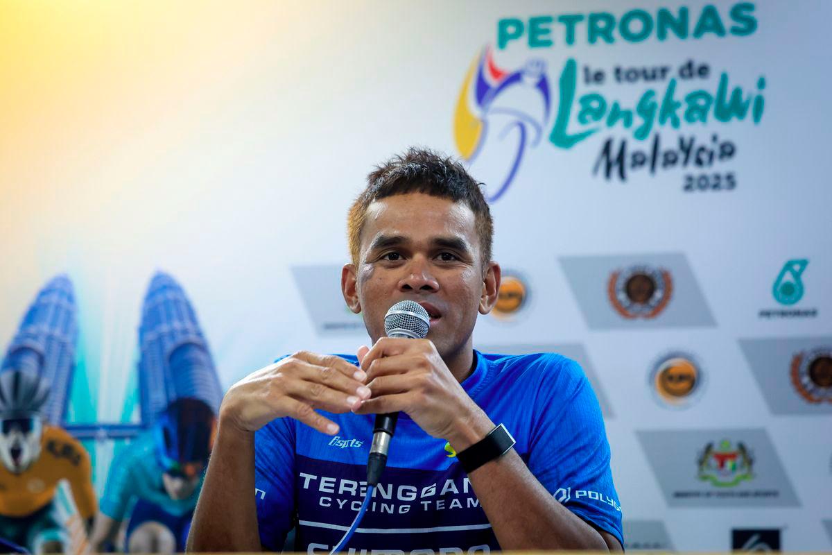 Terengganu Cycling Team rider, Mohd Harrif Saleh, spoke at a press conference ahead of the first stage of the Petronas Le Tour de Langkawi (LTdL) Malaysia 2025 race today. – BERNAMA