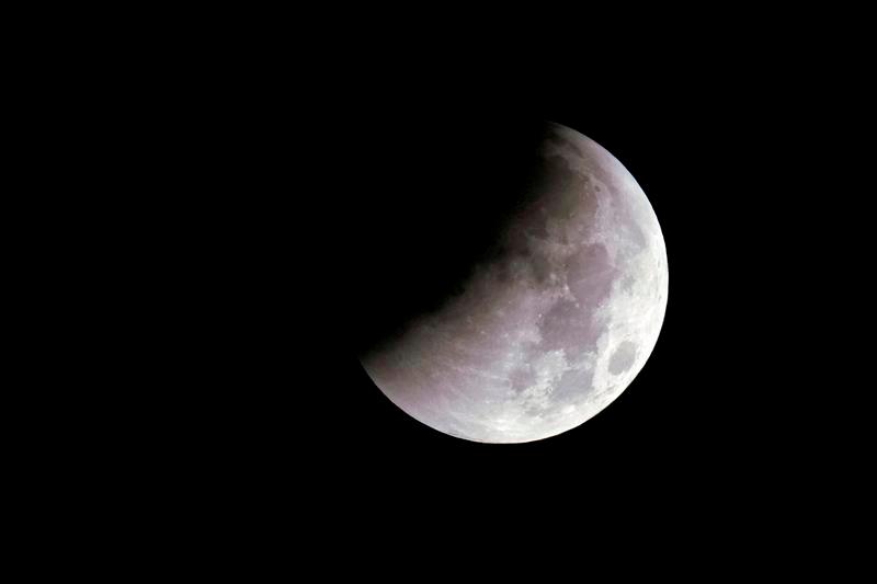 The moon is seen during a lunar eclipse over Shanghai, China July 28, 2018. — Reuters