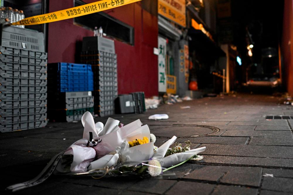 South Korea has declared a national mourning period until Nov 5, 2022. – AFP