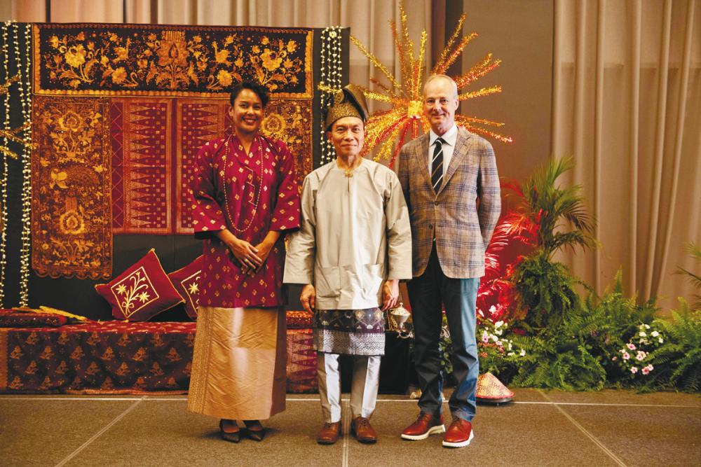 $!(from left) Marini, Ang and Talbot at the exhibition’s launch.