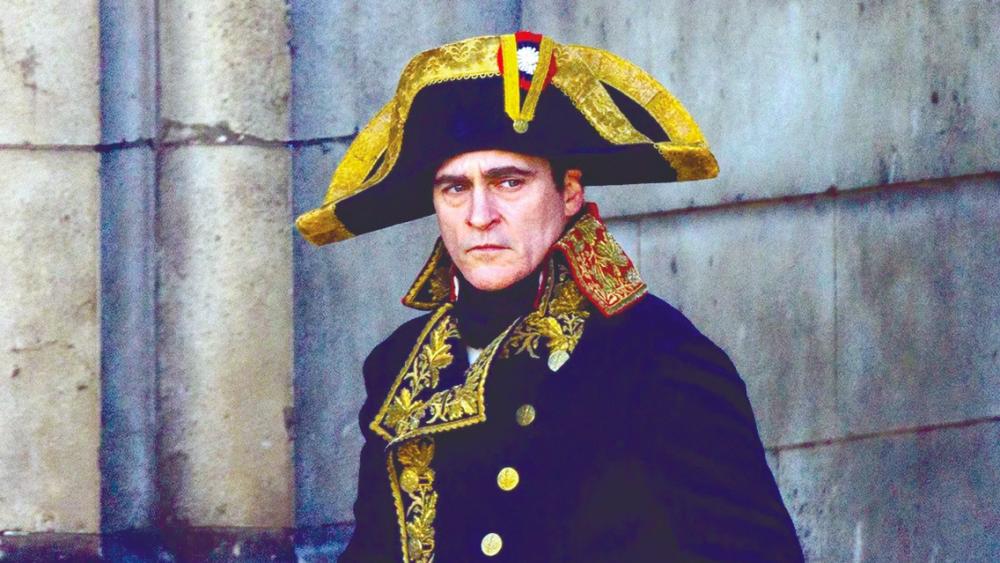 Actor Phoenix plays Napoleon.
