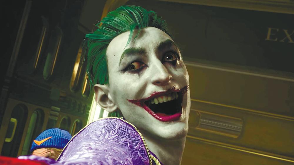 The new Joker looks like Cesar Romero’s Joker from the 1960s Batman television series. - WARNER BROS GAMES
