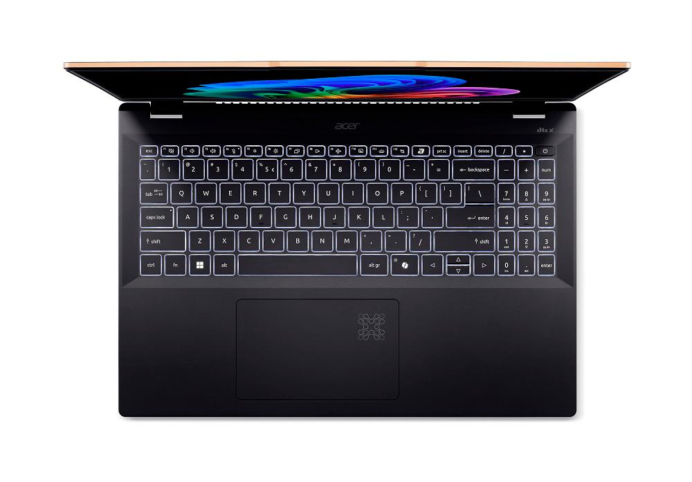 An indicator on the touchpad lights up whenever AI features are active. $!An indicator on the touchpad lights up whenever AI features are active.