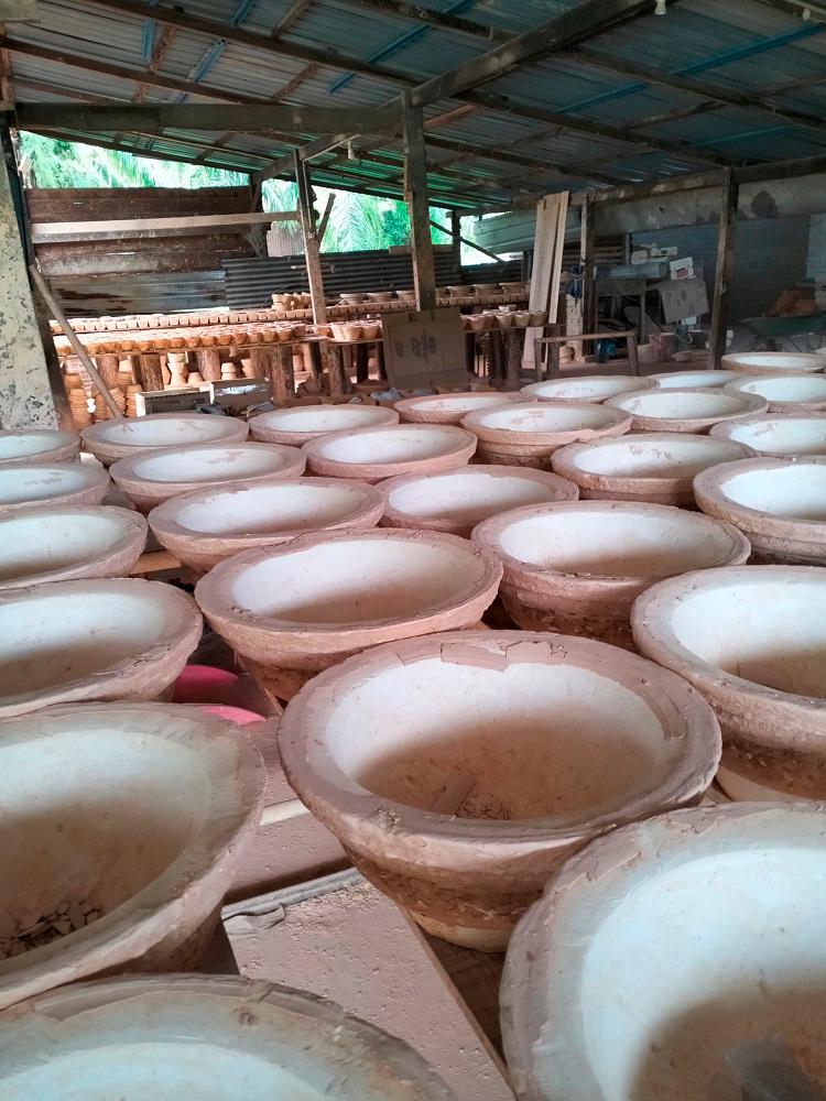 Moulds for making the pots. $!Moulds for making the pots.