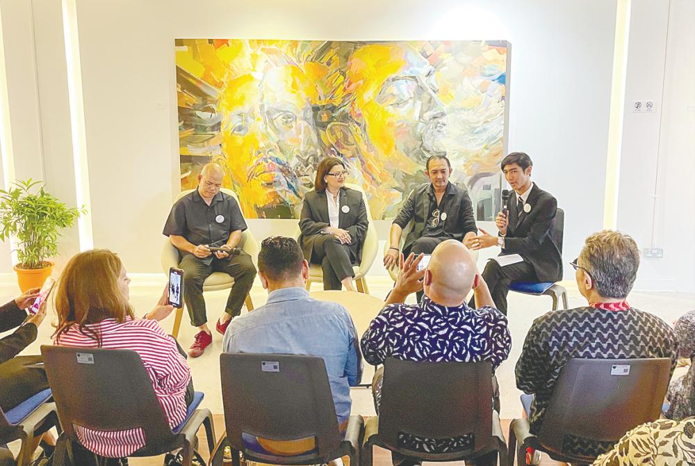 (From left) Azhar, Zena, Ali Nurazmal and Amin chatted at length over the history and trajectory of Malaysian art. – PIC BY ADIB RAWI YAHYA/ THESUN