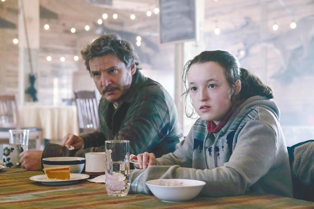 Pedro Pascal (left) as Joel, and Bella Ramsay as Ellie. – HBO