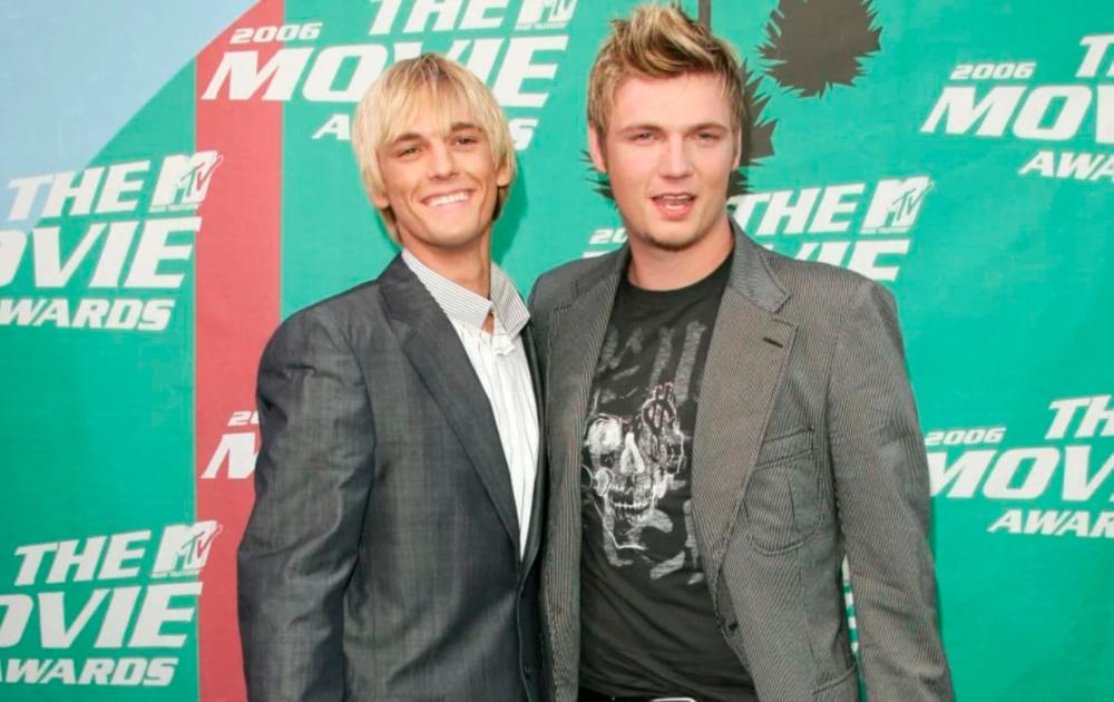 Brothers Aaron and Nick Carter during a 2006 event. – Reuters