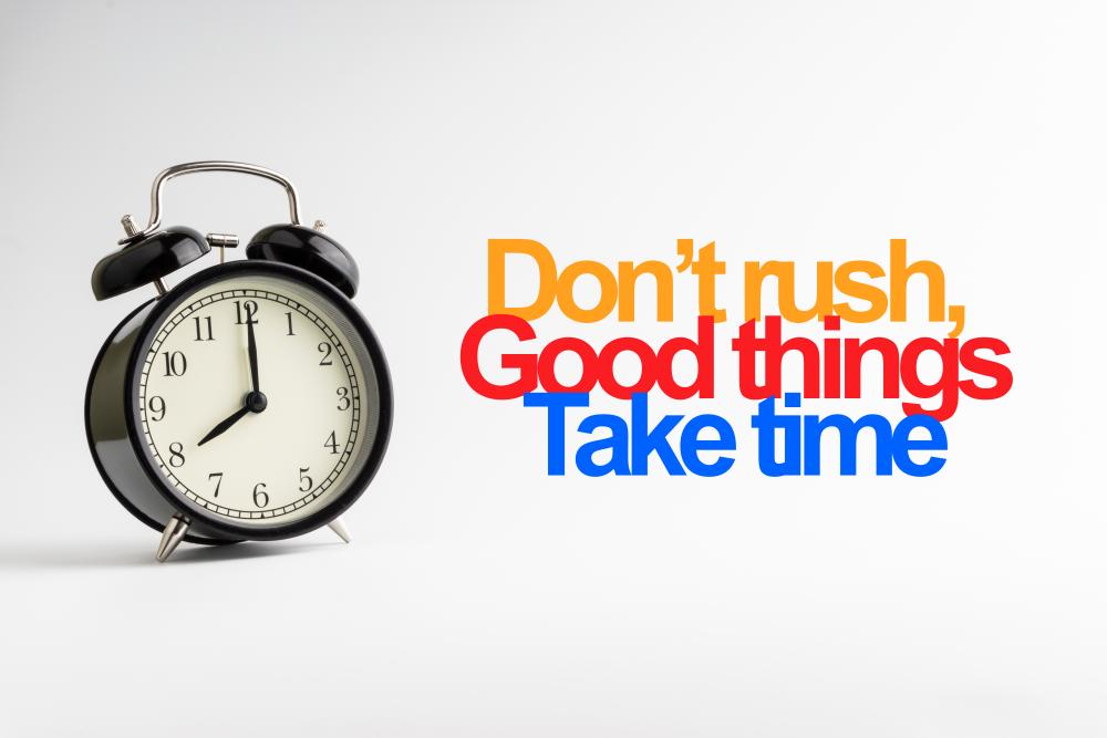 Let go of the obsession with speed, and instead slow down, stop rushing. –123RF