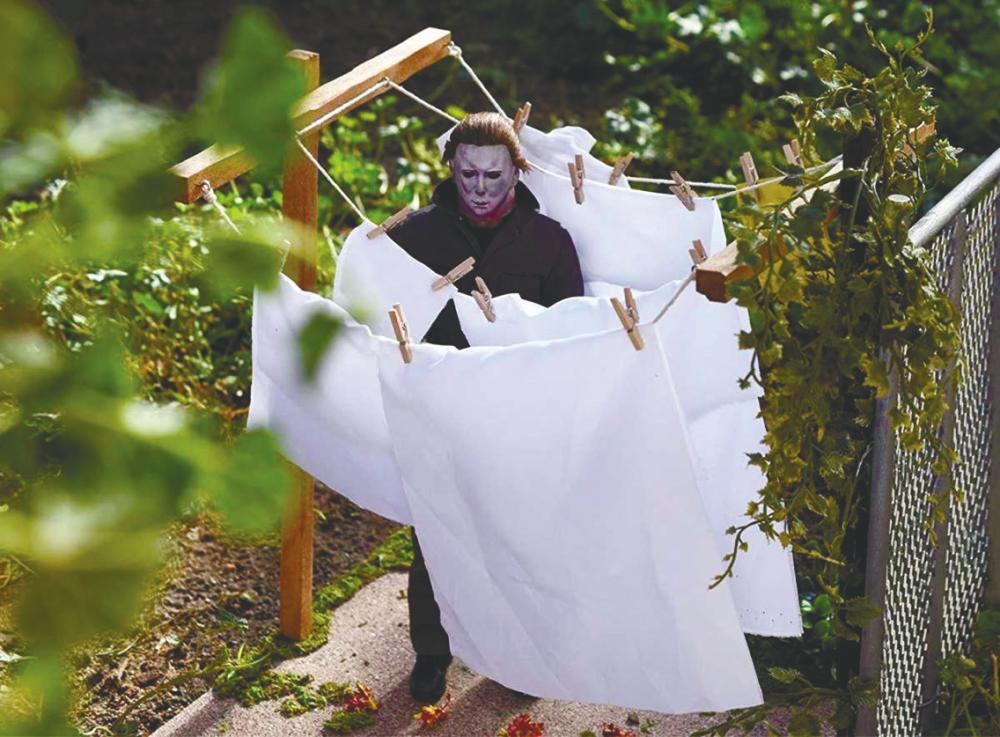 Michael Myers is known for standing around and mysteriously appearing behind his victims. – Compass International Pictures