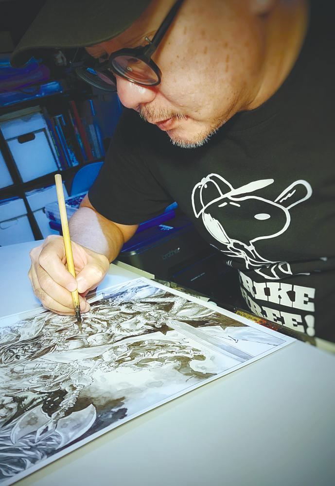 $!Alan Quah has had a long career as comic book artist. - PIX COURTESY OF ALAN QUAH