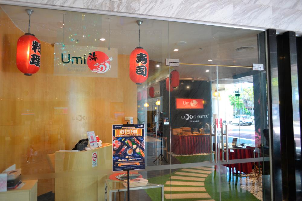 $!UMI Japanese restaurant is located at Lexis Suites Penang.