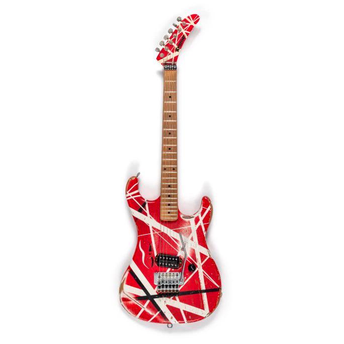 $!This Kramer with the trademark stripe design was used to record Van Halen’s 1984 album. – SOTHEBYSPIC