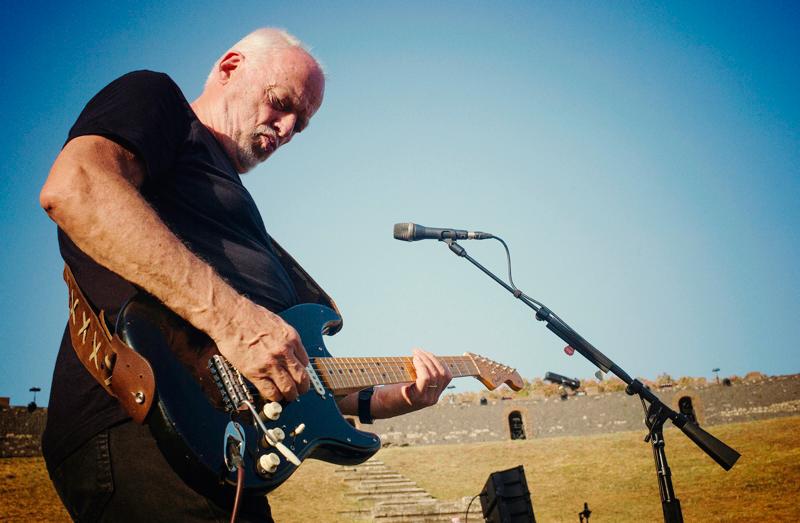 $!Gilmour’s black Fender was heavily modified by the Pink Floyd guitarist. – GILMOURISHPIC