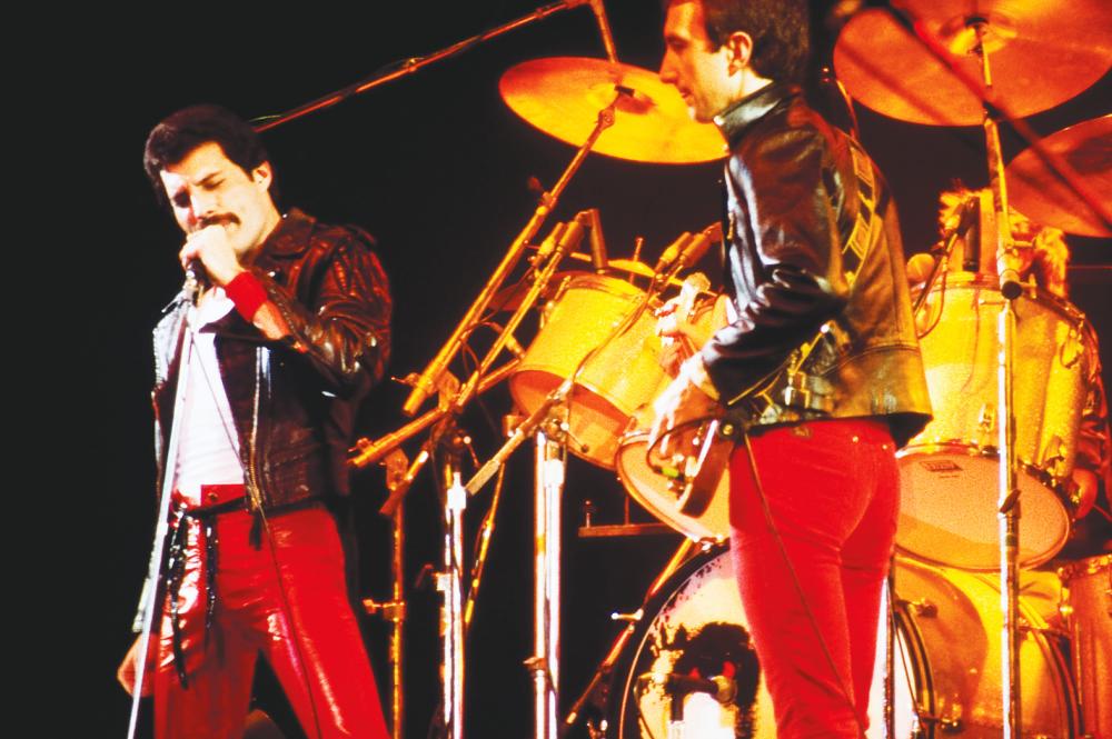 $!Queen during a concert in the Netherlands in 1980.