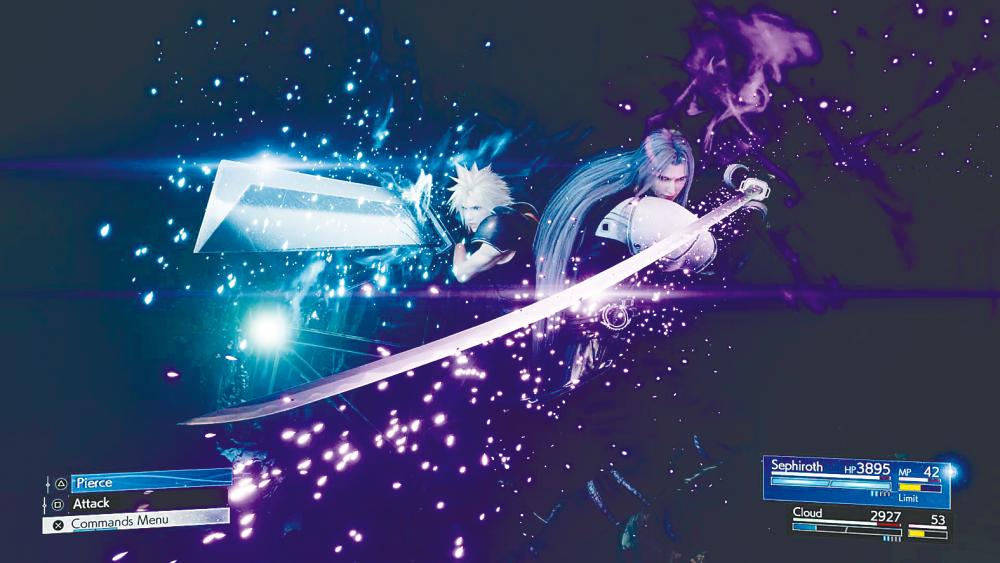 Sephiroth (right) is only playable in the game’s opening. - PICS BY SQUARE ENIX