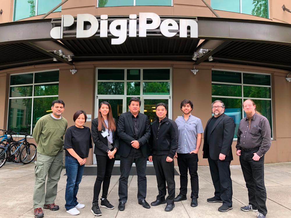 The One Academy Founder and Principal Tatsun Hoi visiting the DigiPen Campus in Redmond, USA