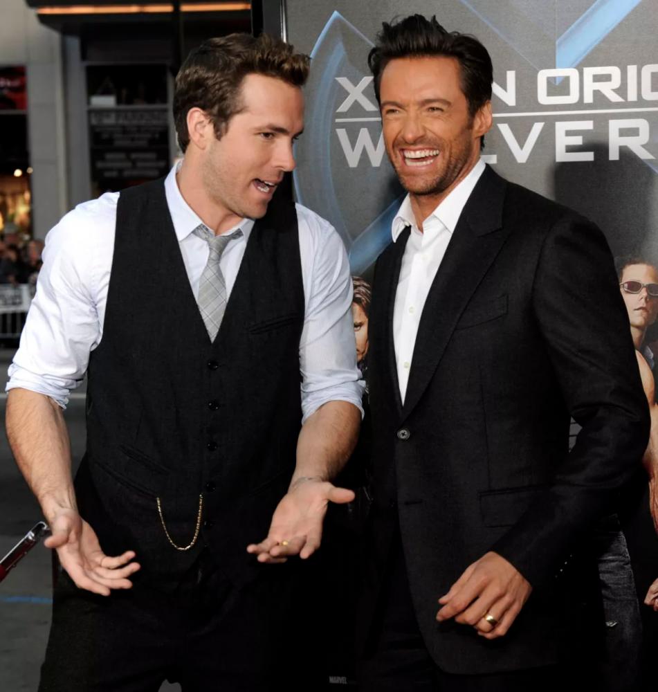 Ryan Reynolds (left) and Hugh Jackman have been friends since starring in X-Men Origins: Wolverine. – AP