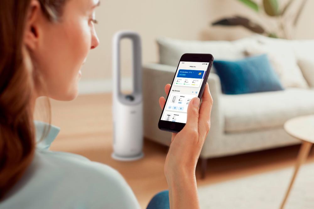 $!You can monitor the air purifier’s performance through the Air+ app. – Philips Domestic Appliances