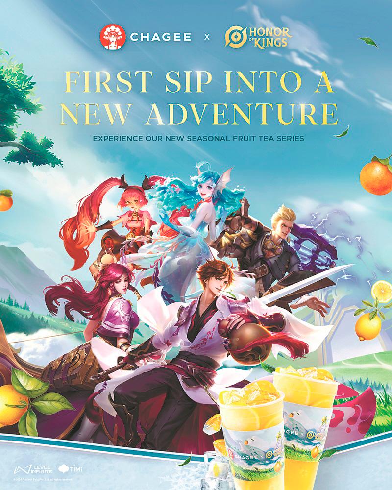 $!Chagee’s new seasonal fruit tea series is in collaboration with popular game Honour of Kings.