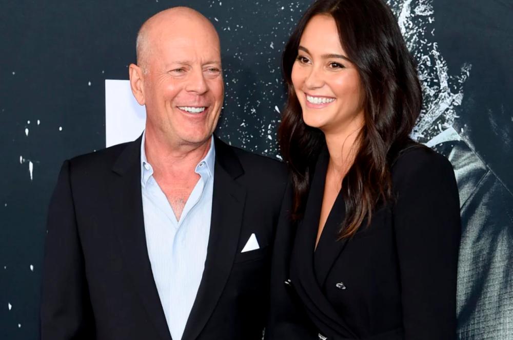 Bruce Willis and wife Emma Heming at a red carpet event. – Getty