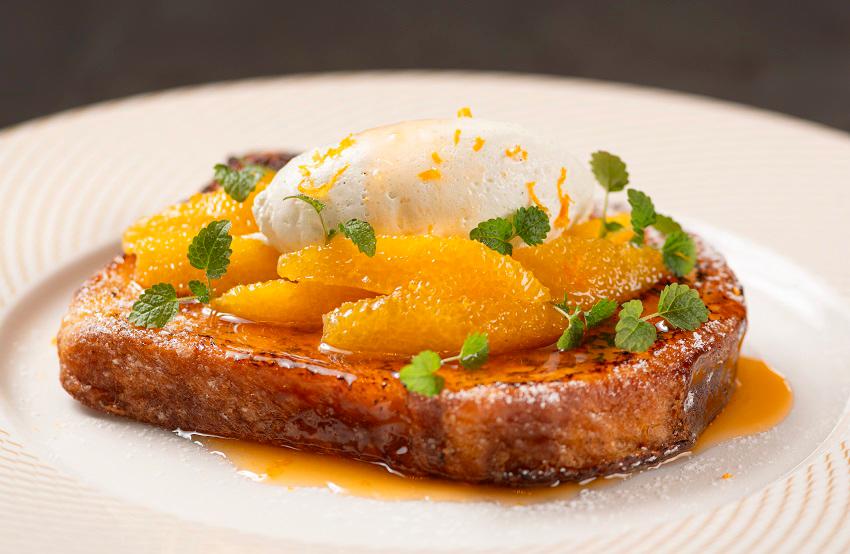 Cinnamon Brioche French Toast – Maple syrup, orange mascarpone $!Cinnamon Brioche French Toast – Maple syrup, orange mascarpone