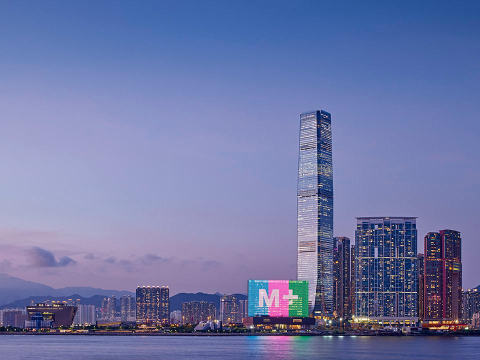 $!The distinctive M+ stands out against the backdrop of Hong Kong’s skyline.