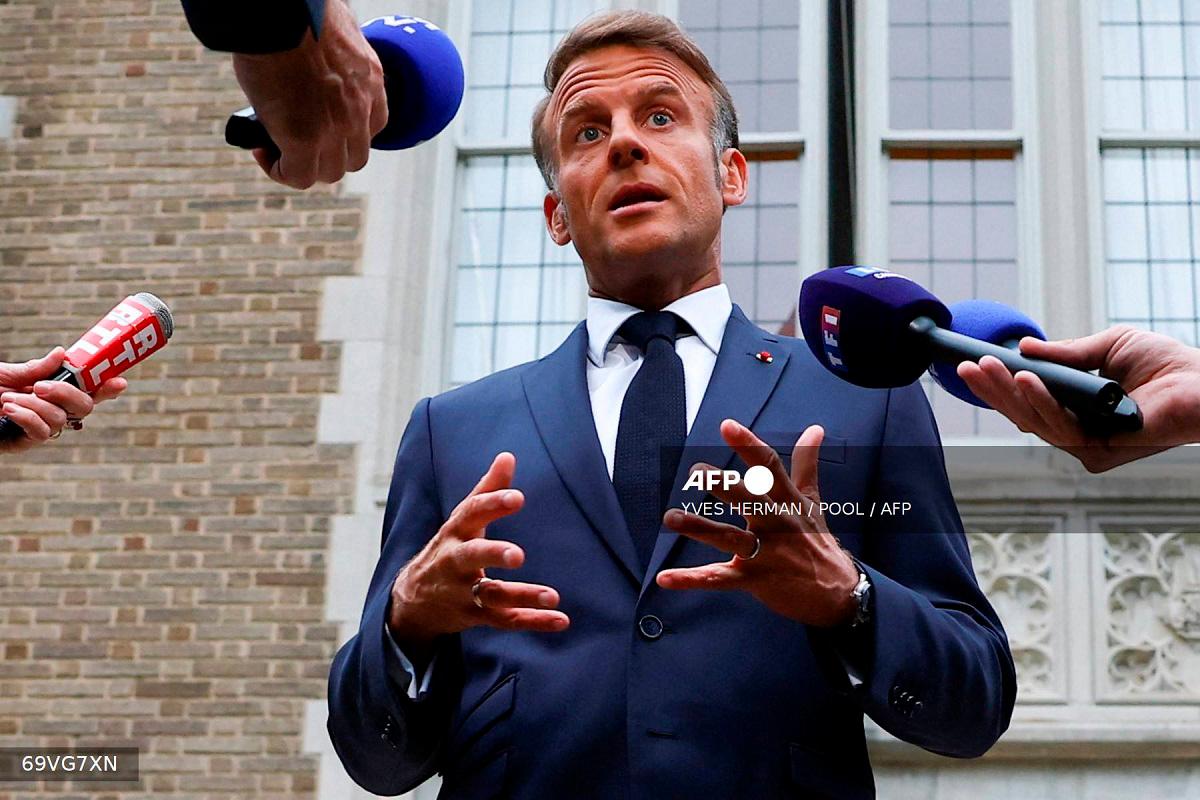 French President Emmanuel Macron. - Yves Herman / POOL / AFP