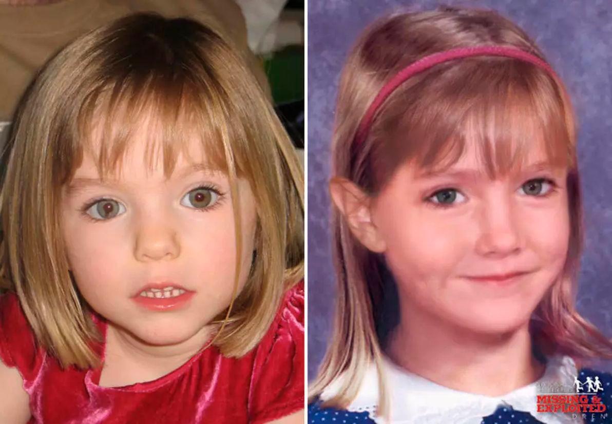 Maddie McCann at the age of three, on the left, and an ‘age progression’ image of what she may have looked like at age six, released in 2009 © / AFP/File
