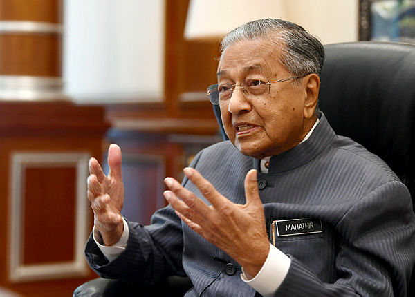 Prime Minister Tun Dr Mahathir Mohamad. Picture from Dec 12, 2018. — Bernama
