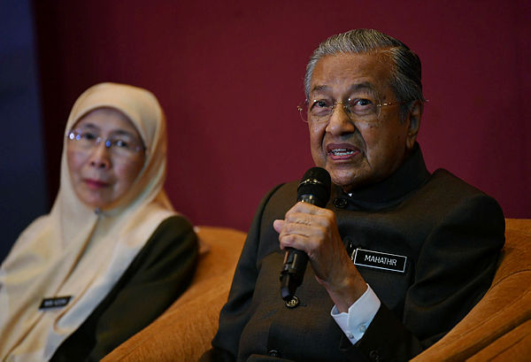 Prime Minister Tun Dr Mahathir Mohamad after launching the plan. — Bernama