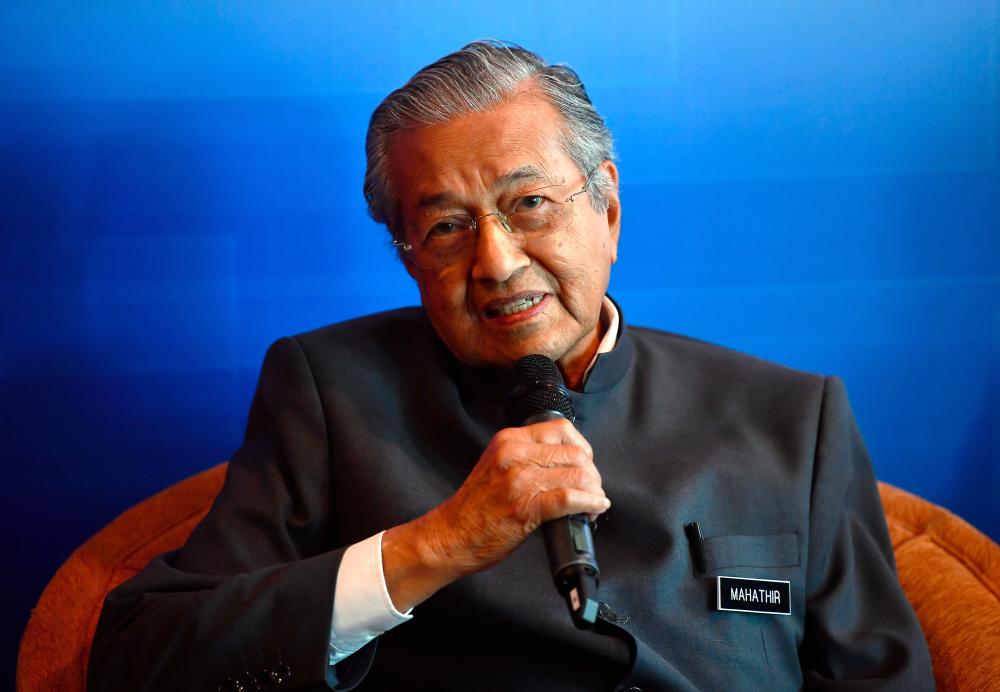 Prime Minister Tun Dr Mahathir Mohamad. - Bernama