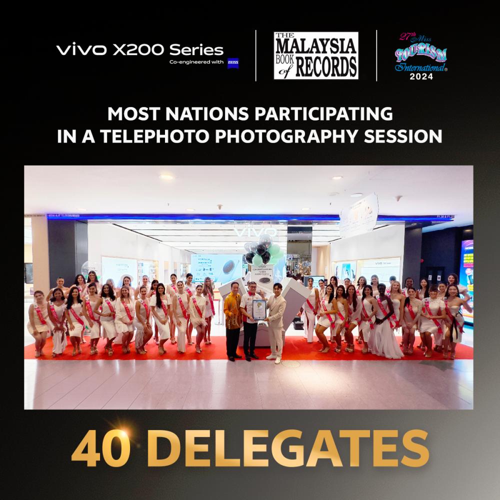 $!vivo X200 Series Photography Experience Session successfully secured a spot in the Malaysia Book of Records for “Most Nations Participating in a Telephoto Photography Session”.