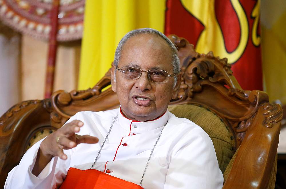 Cardinal Malcolm Ranjith, the archbishop of Colombo, attends a news conference at his residence in Colombo, April 26, 2019. — Reuters