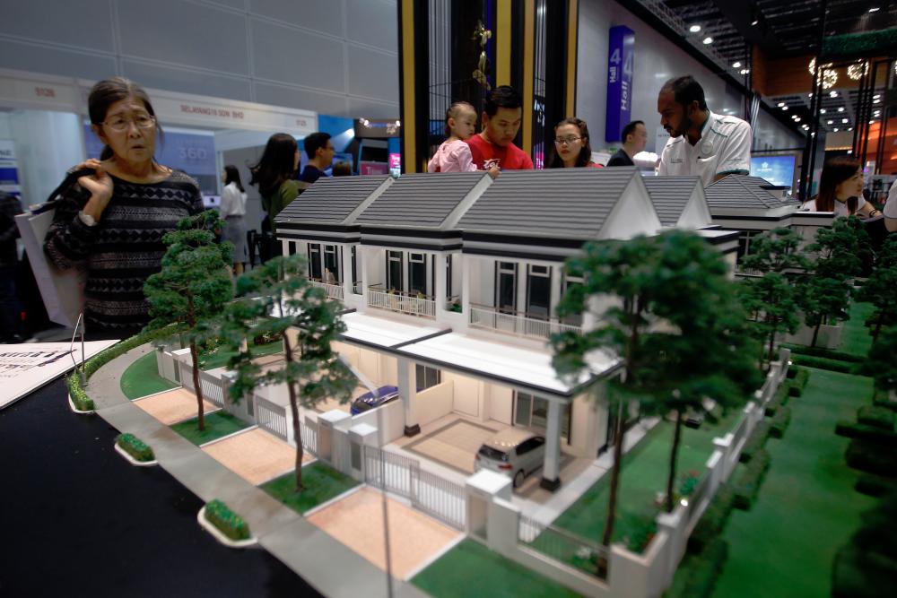 Models of properties for sale under the Home Ownership Campaign on display at the Malaysian Property Expo 2019. – BERNAMAPIX