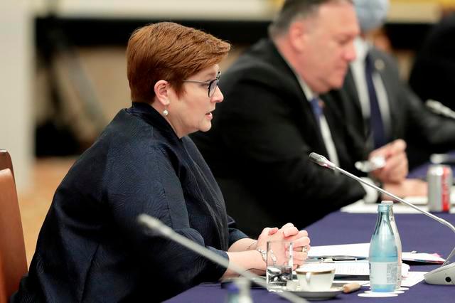 Australian Foreign Minister Marise Payne speaks during a meeting in Tokyo, Japan October 6, 2020. — Reuters