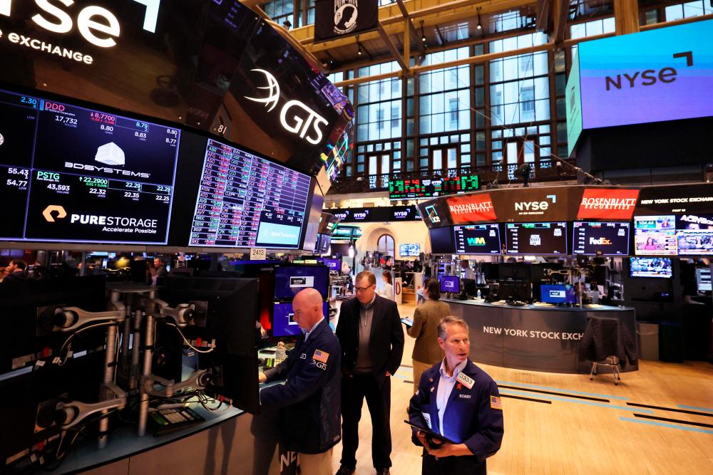 Traders working on the floor of the New York Stock Exchange on Wednesday, April 26, 2023. – AFPpic