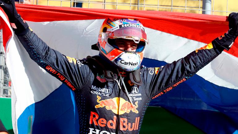 Red Bull’s Max Verstappen celebrates after winning the Formula One Dutch Grand Prix at Circuit Zandvoort in Netherlands. – REUTERSPIX