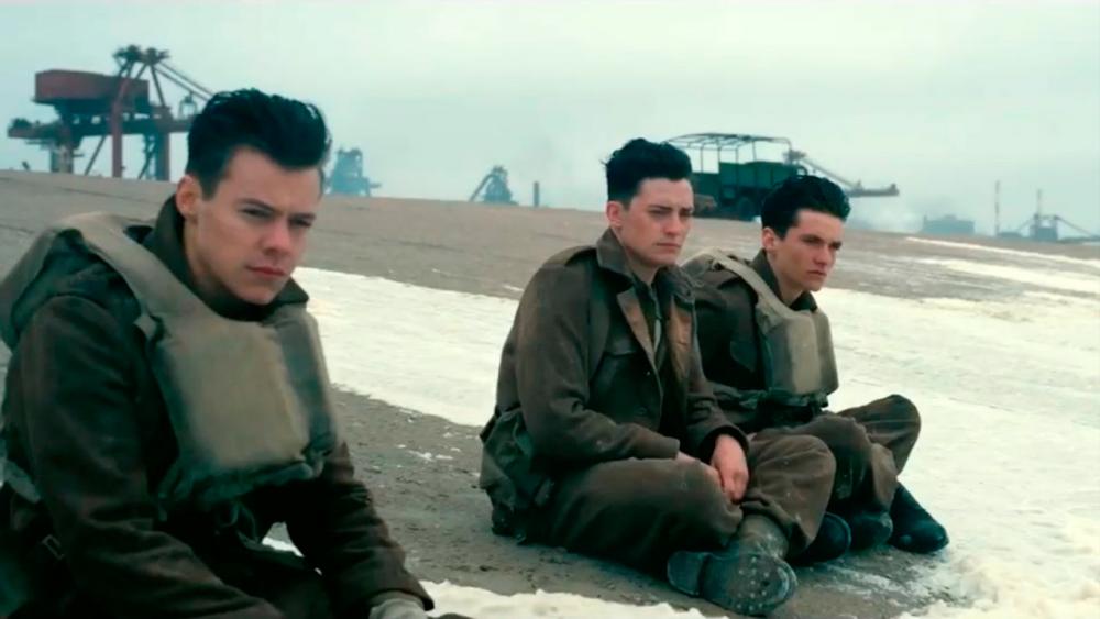 Harry Styles in a scene from Dunkirk.